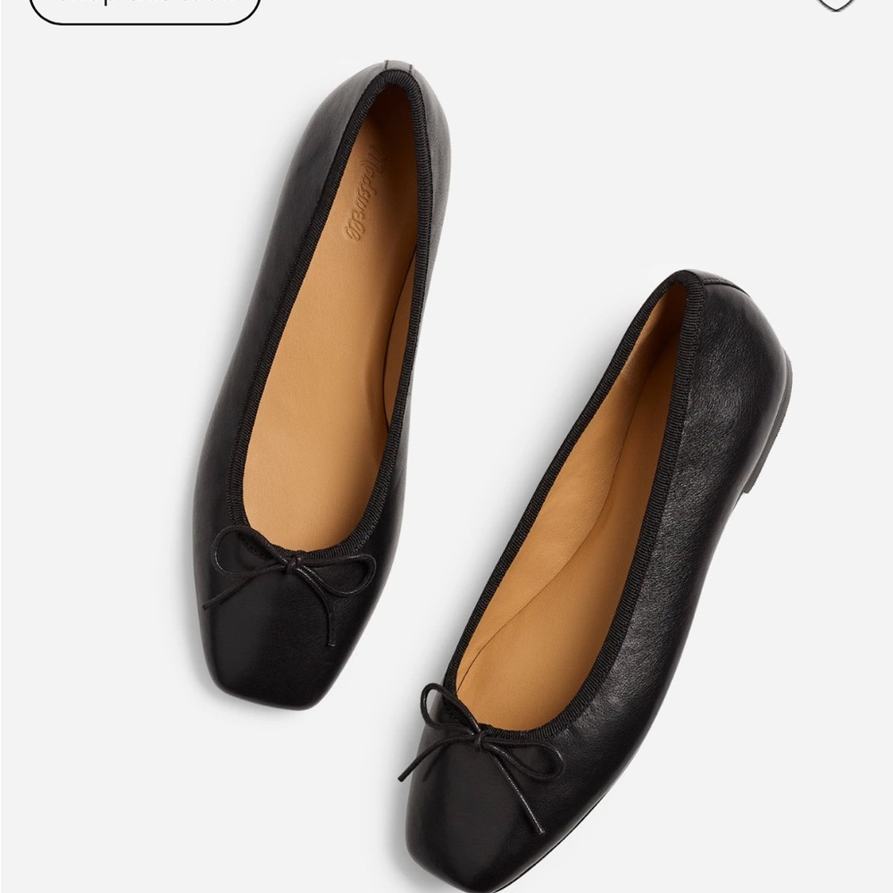 Madewell Black Leather Flats